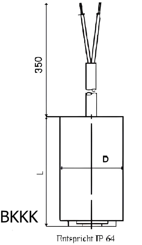 Kondensatoren - Kunststoffbecher mit axial herausgeführtem Kabel