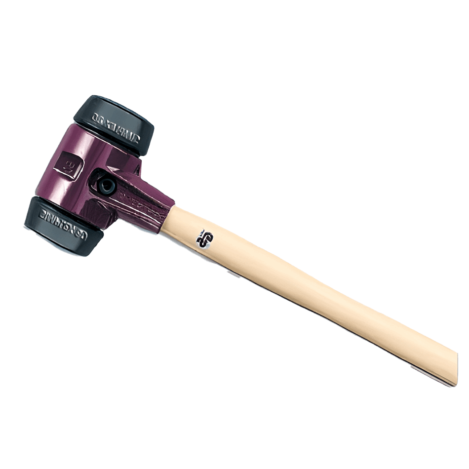 Halder - Vorschlaghammer Simplex mit Temperguss-Gehäuse komplett mit Hickorystiel und zwei Einsätzen aus Gummikomposition SVHGK