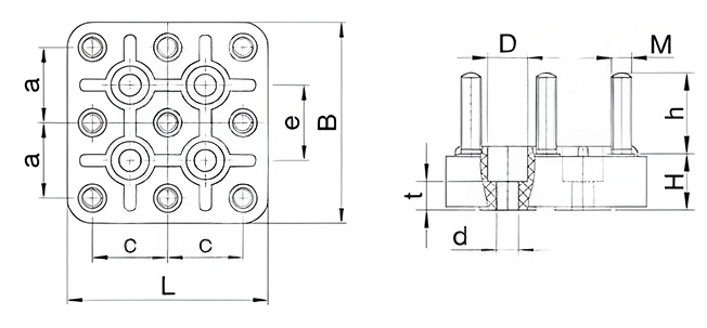 Clipboards - 6-poles, type c - special-AEG-type