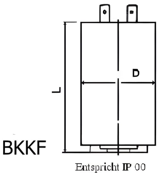 Kondensatoren - Kunststoffbecher mit Flachsteckerzunge