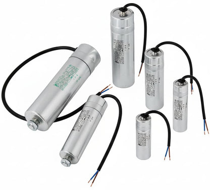 Capacitors - Aluminium round cup with cable