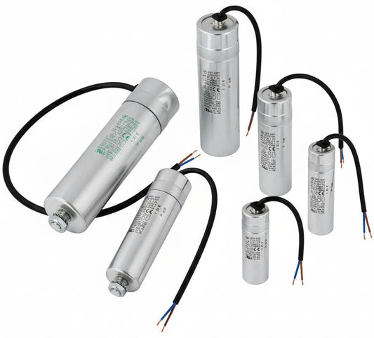 Capacitors - Aluminium round cup with cable