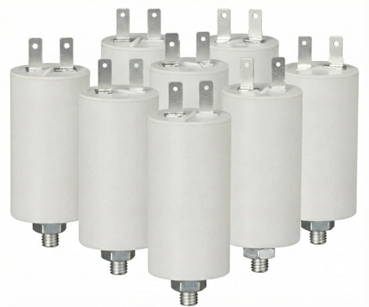 Kondensatoren - Kunststoffbecher mit Flachsteckerzunge