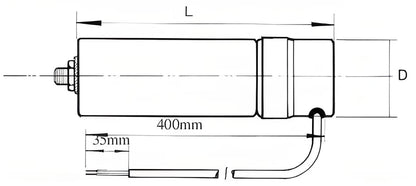 Capacitors - Aluminium round cup with cable
