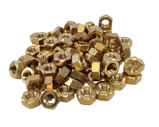 Brass - hexagonal - nuts according to DIN 934