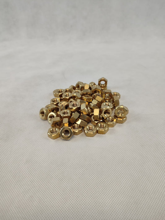 Brass - hexagonal - nuts according to DIN 934