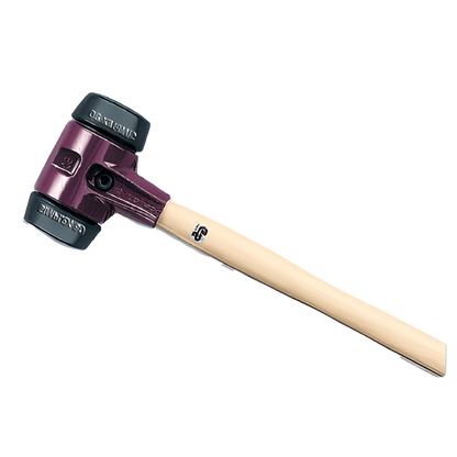 Halder - Vorschlaghammer Simplex mit Temperguss-Gehäuse komplett mit Hickorystiel und zwei Einsätzen aus Gummikomposition SVHGK