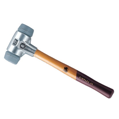 Halder - Schonhammer Simplex mit Aluminium-Spanngehäuse und Einsätzen aus TPE-mid (grau) SSLPV