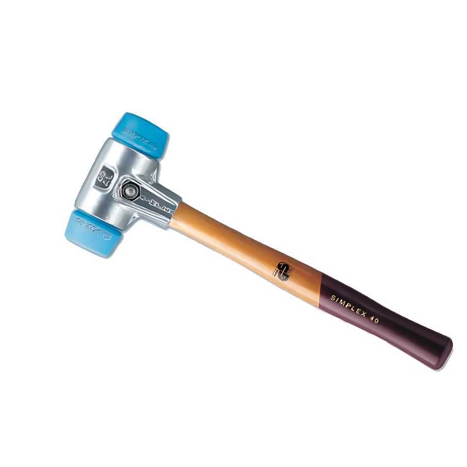 Halder - Schonhammer Simplex mit Aluminium-Spanngehäuse und Weichgummi-Einsätzen SSLWG