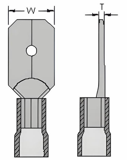 Cable lugs - plug-in cable lugs (male lug)