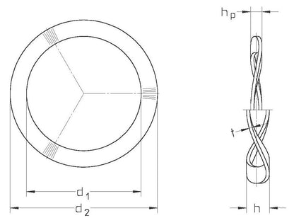 KAS 67 to KAS 100-K3 - Original LANG+MENKE: Ball Bearing Shims / Spring Washers